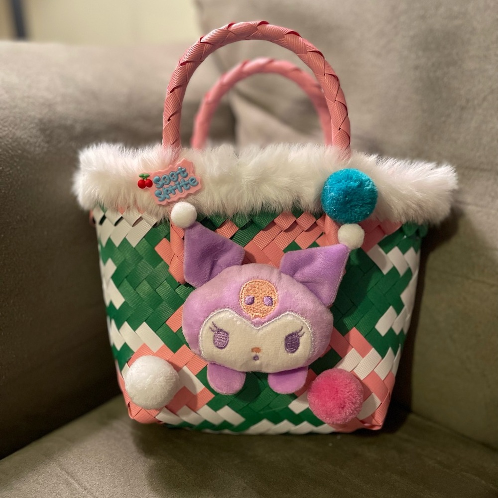 NEW Kuromi Basket-Weave Handbag